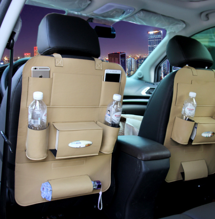 Car Seat Storage Bag with Hanging Organizer Pocket