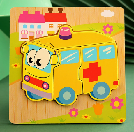 Montessori Wooden Educational Puzzle Board (One Set)