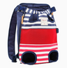 Striped Mesh Dog Backpack for Travel and Hiking