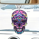 Neon Skull Acrylic Pendant for Car and Bag Accessories