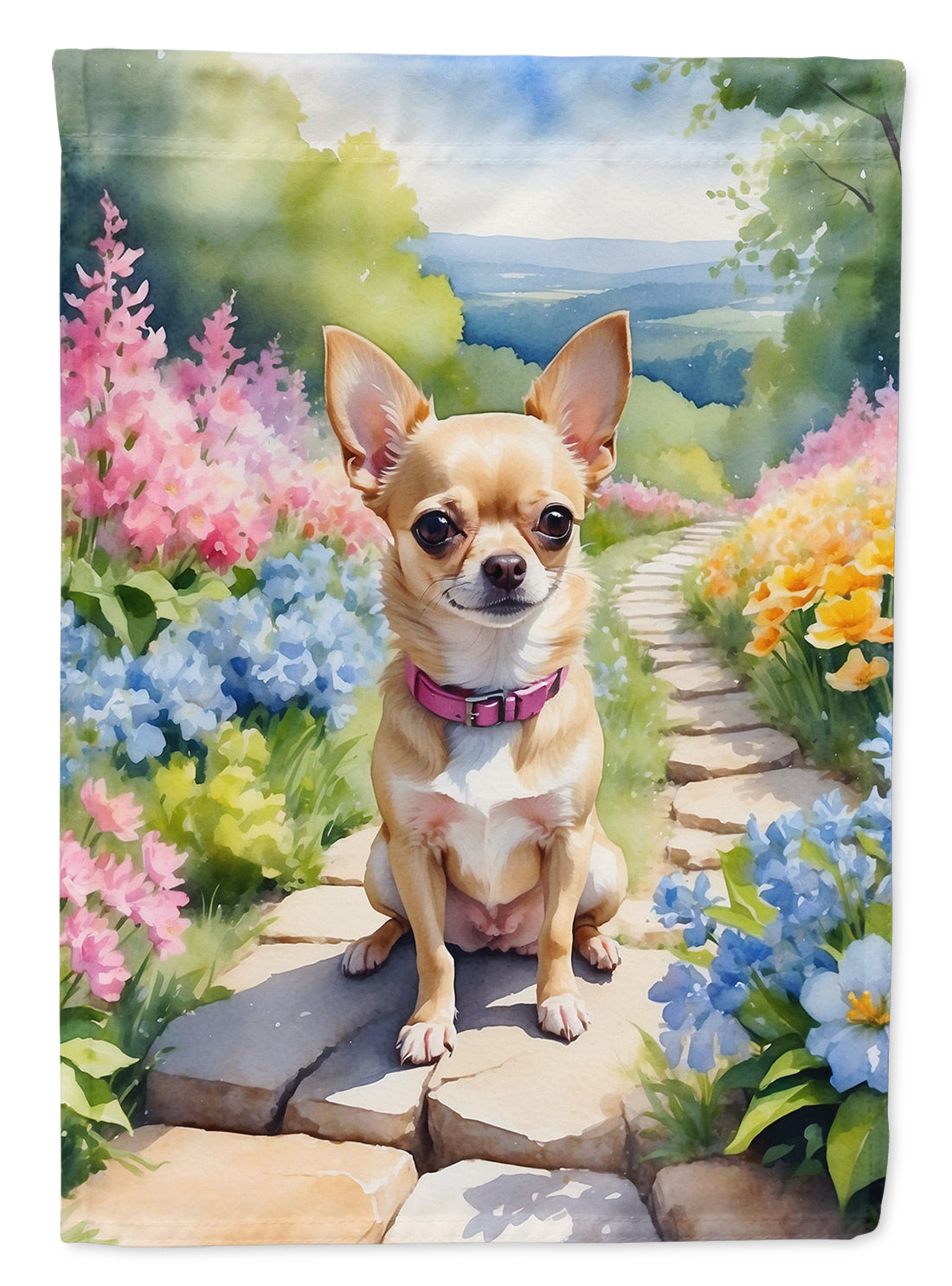 Chihuahua Spring Path Garden Flag