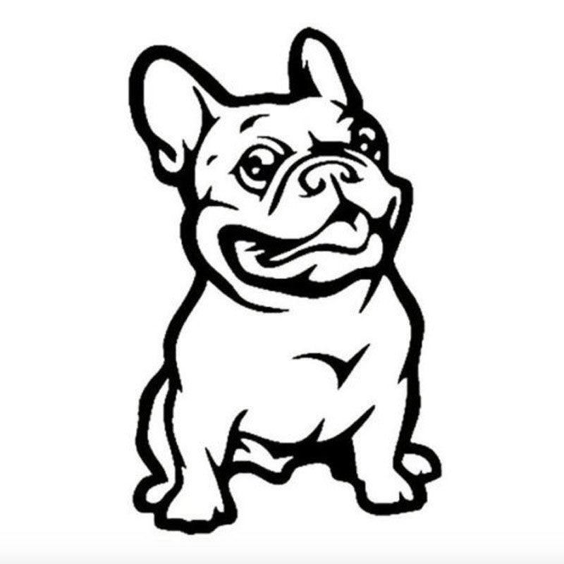 Bulldog Superhero Reflective Car Sticker