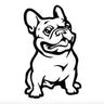 Bulldog Superhero Reflective Car Sticker
