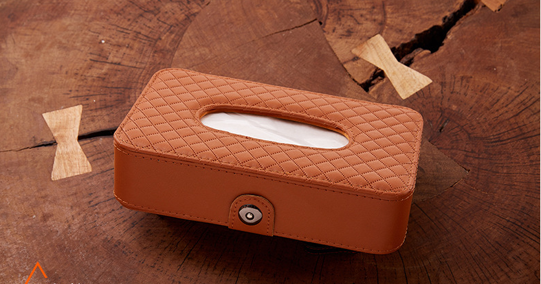 Plaid Tissue Box for Car and Home Use