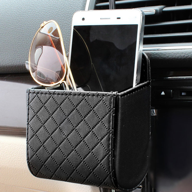 Automotive Supply Storage Bag with Air Vent and Leather Box