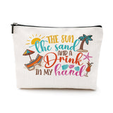 Funny Beach Gifts for Women Cosmetic Bag Vacation Beach Themed Gifts for Beach Lover Summer Lovers Makeup Bag Girls Trip Gifts Beach Stuff Necessities for Bestie Her Birthday Christmas Graduation