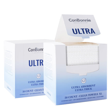Face Towels Disposable Face Towel XL Ultra Ed. 10"×12" Bio-based Facial Towels Extra Thick Soft Large Face Towelettes Makeup Remover Dry Wipes for All Skin Types Facial Tissue100 Count (2 Pack)