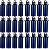 Gandeer 24 Pieces Aluminum Water Bottle 17 oz Leak Proof Sports Bottle Bulk Lightweight Aluminum Bike Water Bottles with Buckle and Twist Cap for Gym Sports Travel Riding Camping Running (Dark Blue)