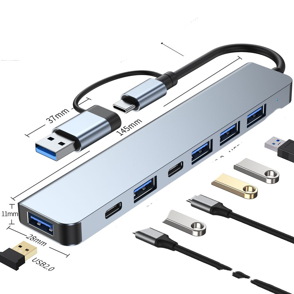 Type-C Docking Station 7-in-1 USB Hub for Huawei and Laptops