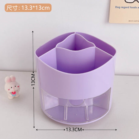 Large Capacity Rotating Pen Holder for Desk Organizer