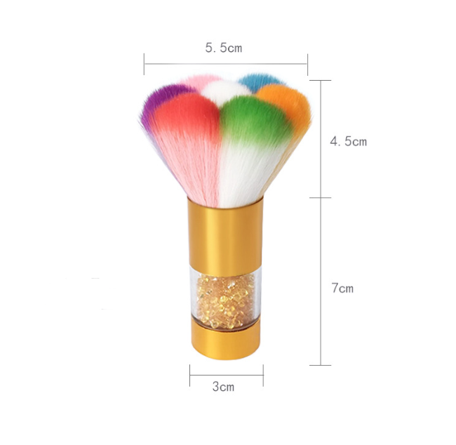 Colorful Nail Cleaning and Makeup Brush Set (1pc)