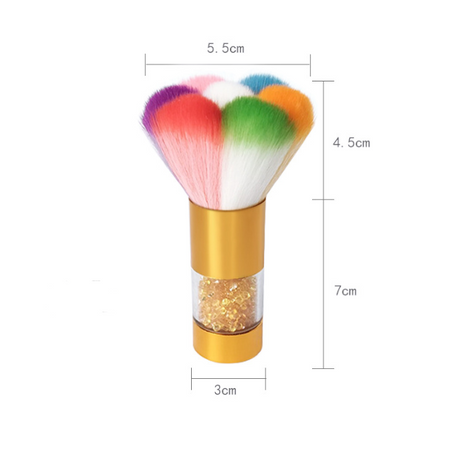 Colorful Nail Cleaning and Makeup Brush Set (1pc)