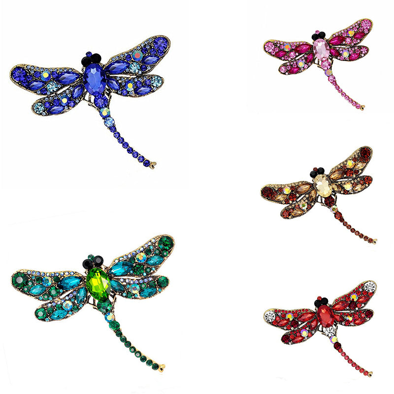 Vintage Dragonfly Brooch Scarf Clip Fashion Accessory