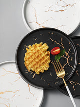 Creative Marble Pattern Ceramic Steak Plate (Home Use)