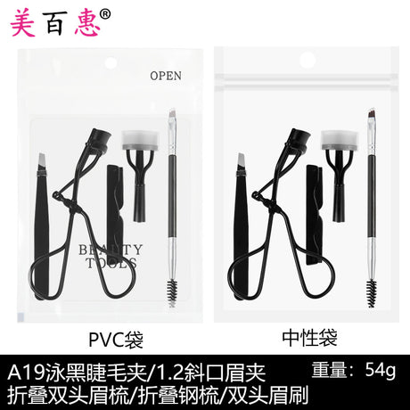 Arc Steel Tooth Eyelash Curler with Portable Makeup Tool