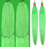 Light Green with Tinsel Braiding Hair Pre Stretched 2 Packs 26 Inches Box Braids Hair Extensions Synthetic Pre Stretched Braiding Hair