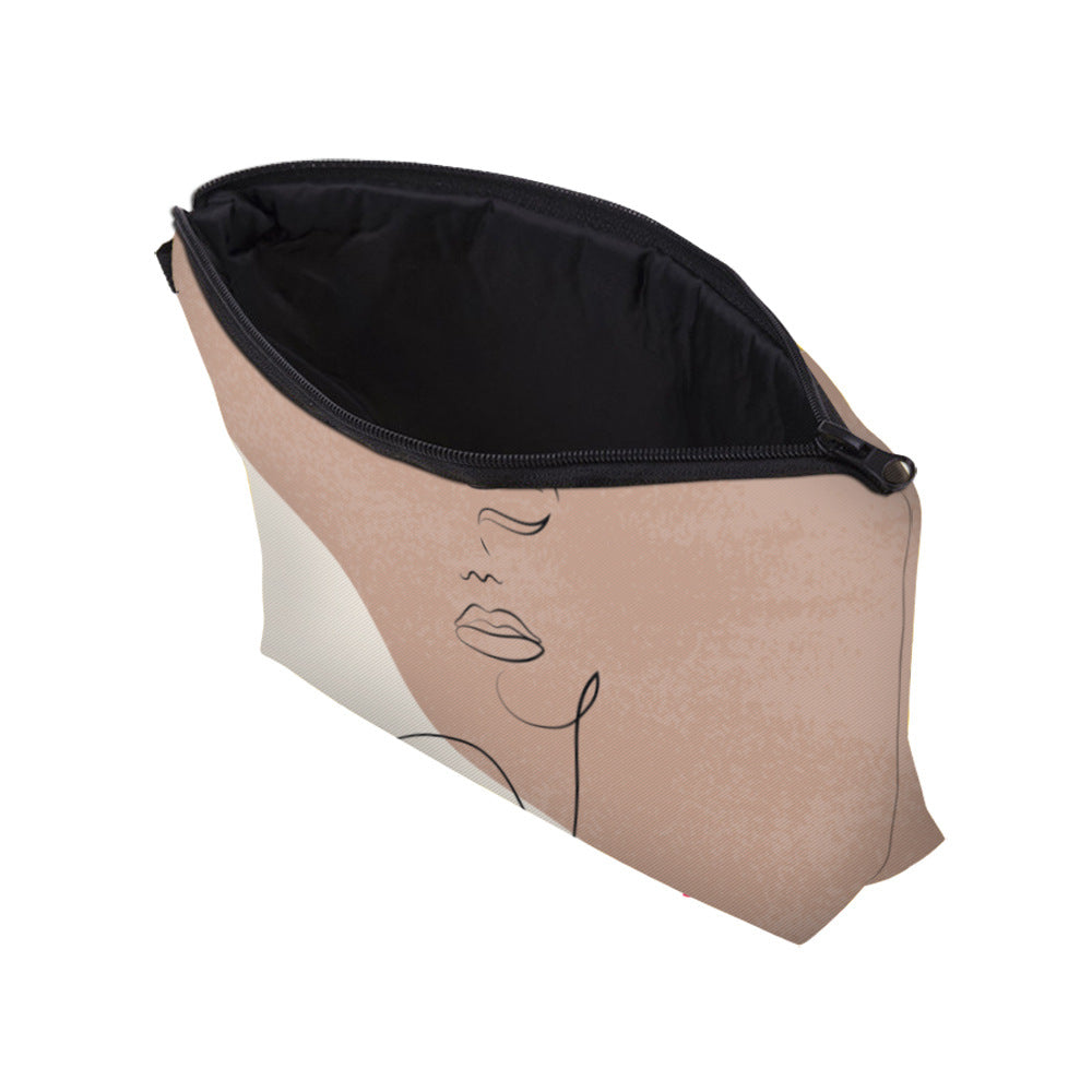 Graphic Figure Portable Travel Makeup Bag for Women