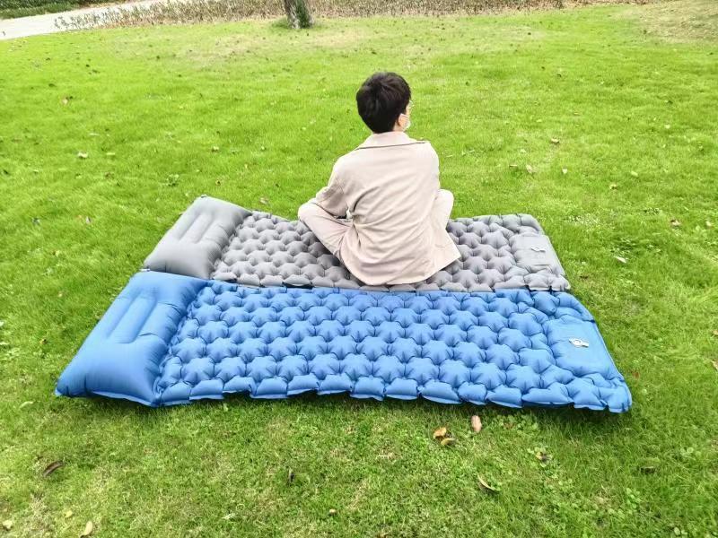 Outdoor Camping Inflatable Mattress with Strap Design