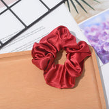Solid Color Crystal Satin Hair Accessories for Women