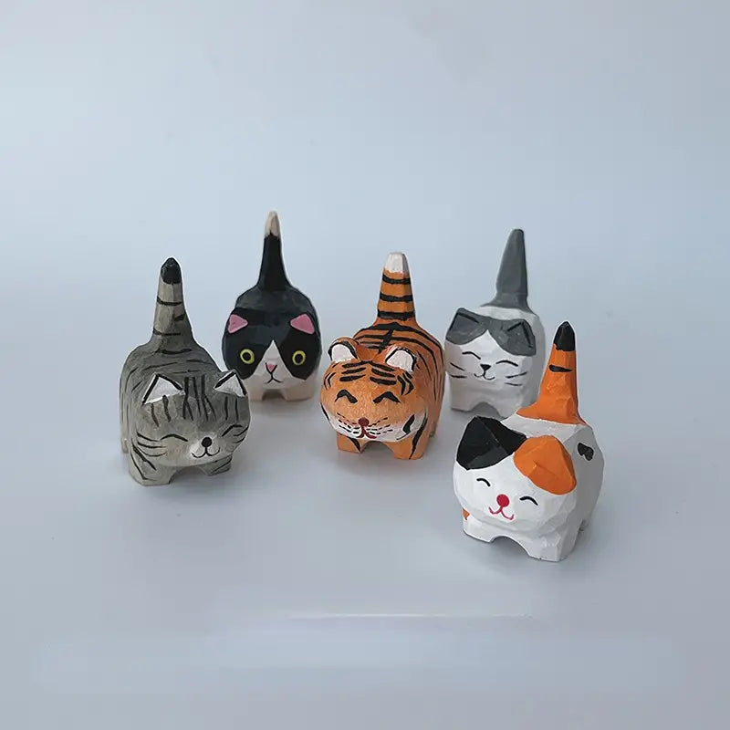 Mini Cat Figurine - Desktop Home Decor (1 Piece)