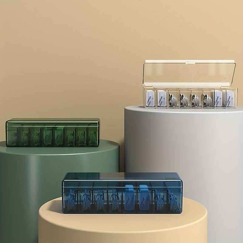 Desktop Cable Organizer and Charger Storage Box