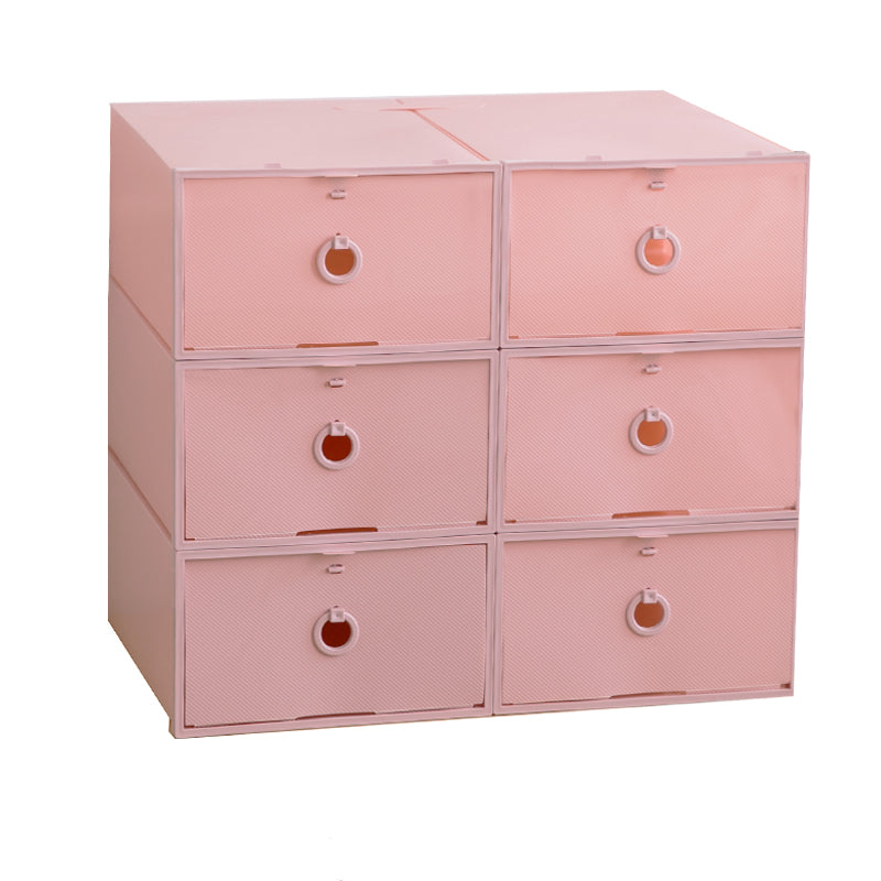 6-Pack Thick Transparent Drawer Shoe Storage Boxes