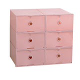 6-Pack Thick Transparent Drawer Shoe Storage Boxes