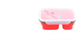 Rectangular Food Storage Container with 2 Compartments