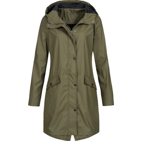 Women's Waterproof Windproof Hiking Rain Jacket Plus Size