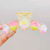 Large Transparent Tulip Flower Hair Clip