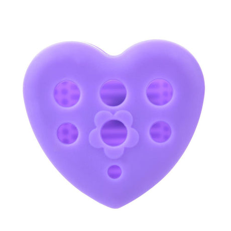 Heart-Shaped Silicone Makeup Brush Cleaning Egg
