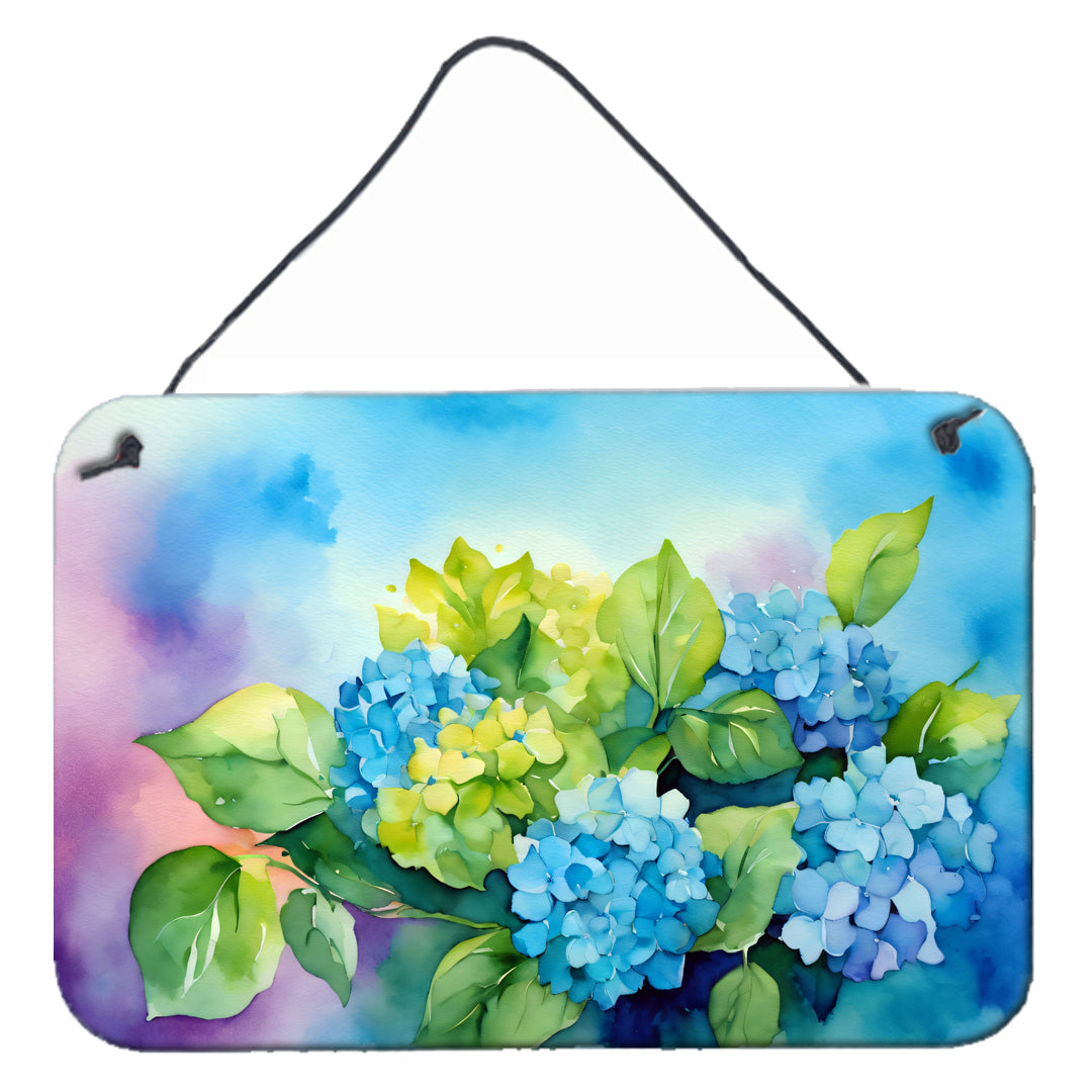 Hydrangeas in Watercolor Wall or Door Hanging Prints