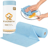 Kochorie 25 Pack Microfiber Cleaning Cloth Roll Reusable Tear Away Microfiber Towels for Cars 11.8"x11.8" Cleaning Rags Absorbent Microfiber Cleaning Supplies Dish Rags for Car Kitchen House Blue