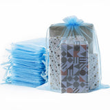 Meowoo 12PCS Big Organza Bags 12x16in Big Mesh Bags Drawstring Mesh Gift Bags Drawstring for Shoes gift bags home storage Christmas gardening dolls(skyblue)