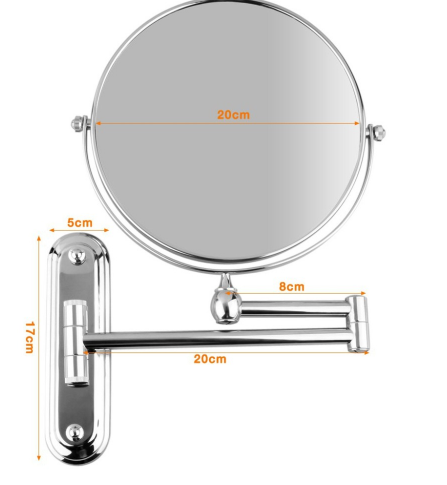 Folding Double-Sided Wall-Mounted Makeup Mirror