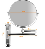 Folding Double-Sided Wall-Mounted Makeup Mirror