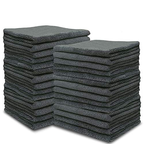 TTpn Microfiber Multipurpose Cleaning Cloths-50PC Softer Highly Absorbent Lint Free Streak Free for House Kitchen Car Window Gifts(12in.x12in.)