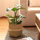 Foldable Natural Sea Grass Storage Basket for Home