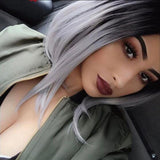Gradient Long Straight Hair High-Temperature Wig