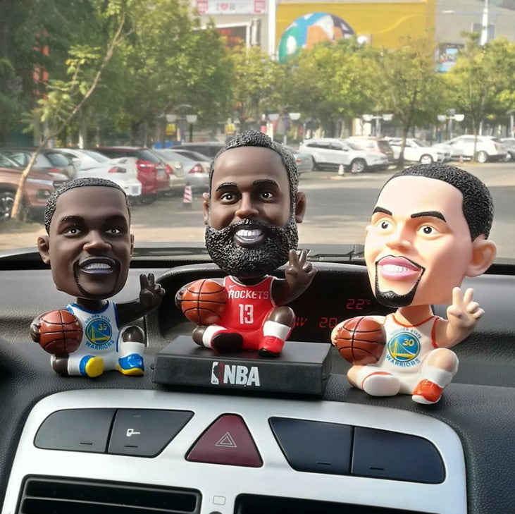 Car Dashboard Bobblehead Figurine - Soccer Star Decor