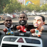 Car Dashboard Bobblehead Figurine - Soccer Star Decor
