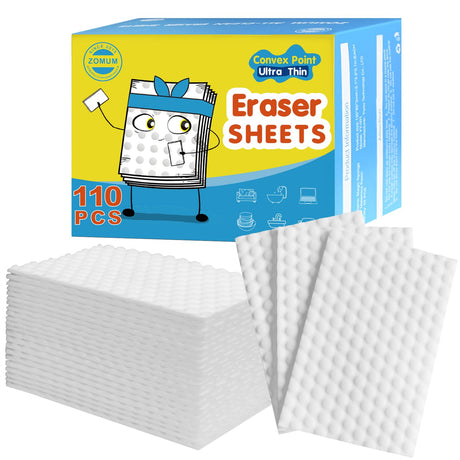 110 PCS Upgrade Convex Point Magic Sponge Eraser SheetsDisposable Portable Magic Cleaning Eraser Thin Wipes for Kitchenware Bathroom Shoe Sink Car Interiors Hard-to-Reach Places