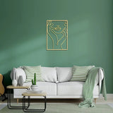 Thickened Modern Metal Line Art Wall Decor (1pc)