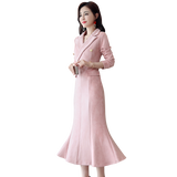 Stylish V-Neck Midi Dress with Trendy Color Block Design