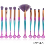 10-Piece Shell Makeup Brush Set - Beauty Tools