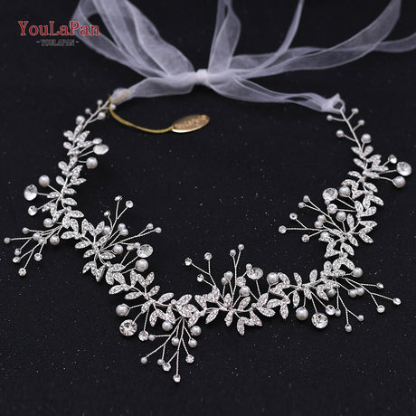 White Handmade Crystal Pearl Bridal Hair Accessories