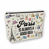 Girlly Inspired Paris Travel Valentines Gift: Perfect Makeup Bag Paris Is Always A Good Idea For Teen Girl & Women Travellers.Ideal Trip Gift Cosmetic Bag For Travel Parties Birthdays & Christmas