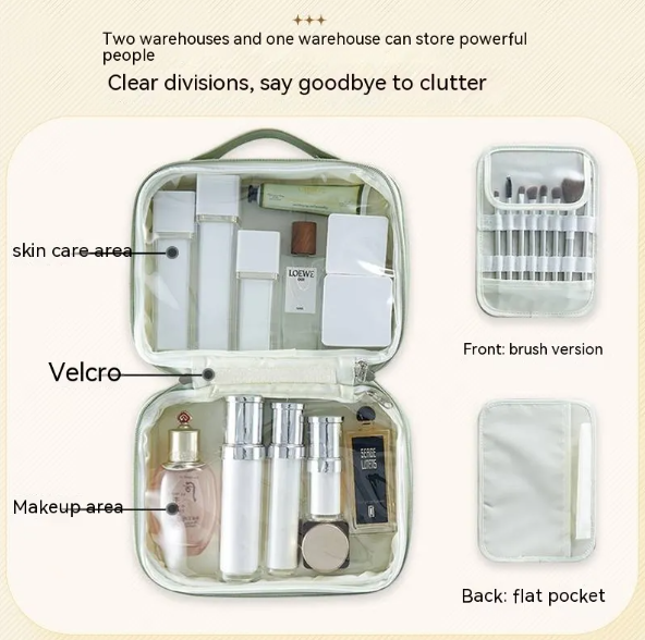 Large Capacity Waterproof PU Cosmetic Bag for Women