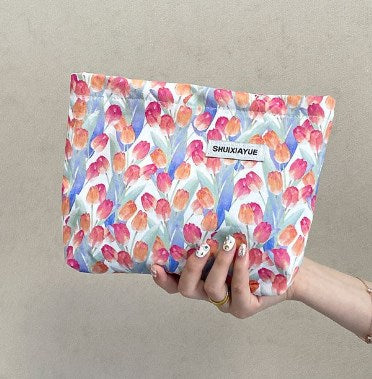 Kawaii Floral Travel Cosmetic Storage Bag and Organizer