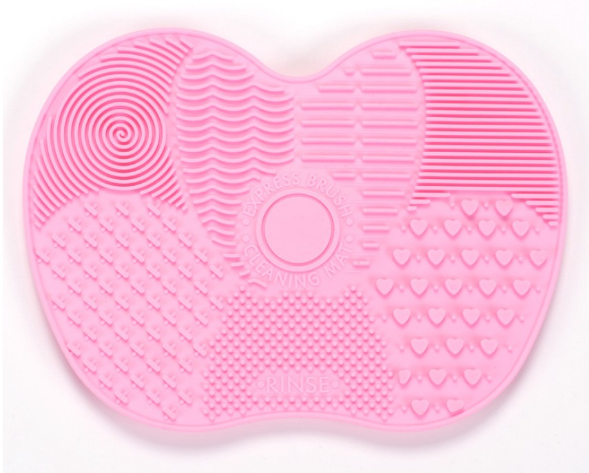 Silicone Brush Cleaning Mat - Small Apple Design